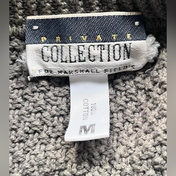 Marshall Fields Private Collection 80s Women's Cable Knit Cardigan Sweater Sz M - Picture 8 of 8